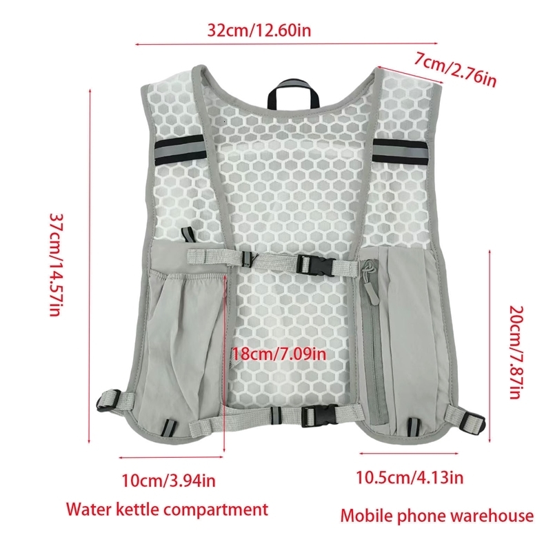 Running Vest Unisex Water-Resistant Breathable Backpack for Running Hiking Cycling 260624 - view 3