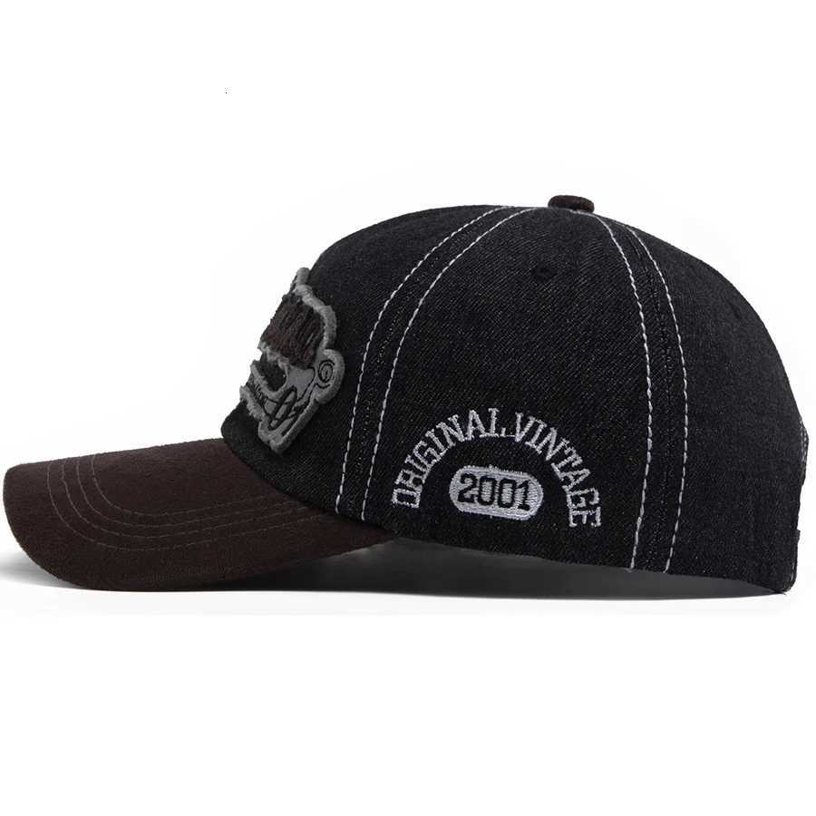 Summer Denim Mens Baseball Fashion Embroidered Letter Sun Visor Caps SnapMen Outdoor Casual Hip Hop Hat Adjustable M260626 - view 5