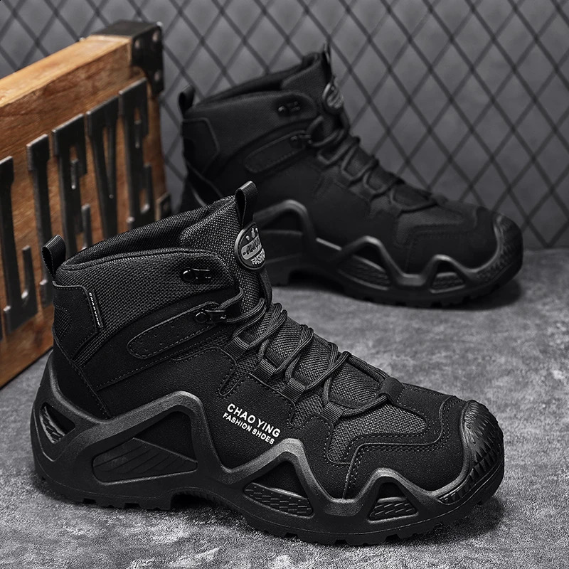 Men Tactical Boots Army Mens Military Desert Waterproof Work Safety Shoes Climbing Hiking Ankle Outdoor 260624 - view 7