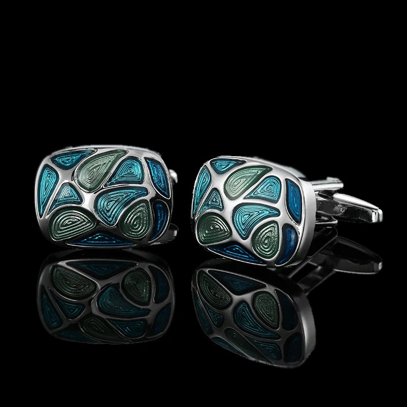 Mens Cufflinks Blue Stars Rose Copper Material Cuff Button High Quality French Shirt Cuffs Suit Accessories Wedding Jewelry Gif 260626 - view 5
