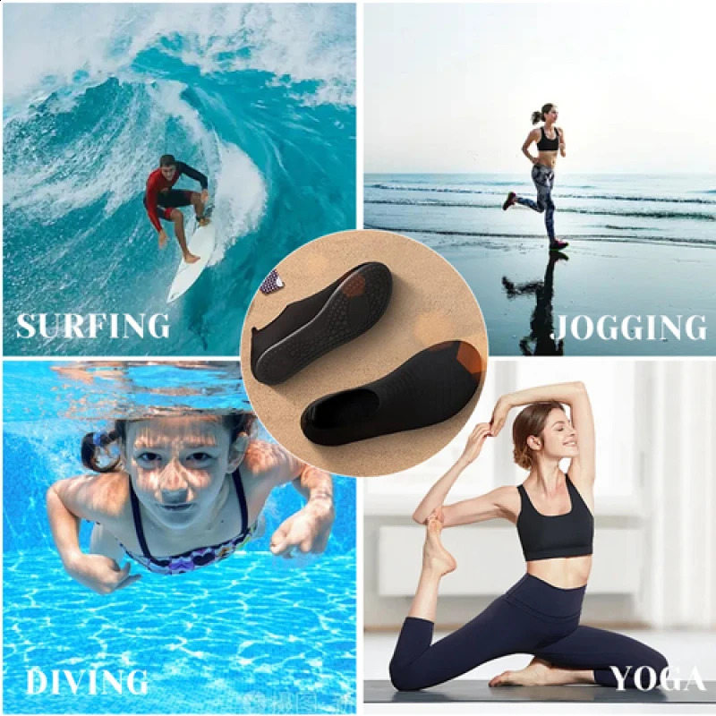 1Pair Wading Shoes Quick-drying Beach Barefoot Shoes Men Women Anti-slip Swimming Slippers Seaside Sports Sneakers Diving Socks 260622 - view 7