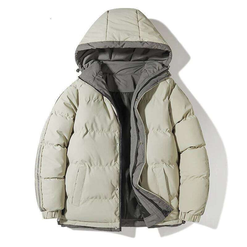 Puffy Warm | Windproof Quilted Puffer Jackets Men's Casual Oversized Hooded Parka Jacket Coat Winter Outdoor Daily Commute Wear J260626 - view 5