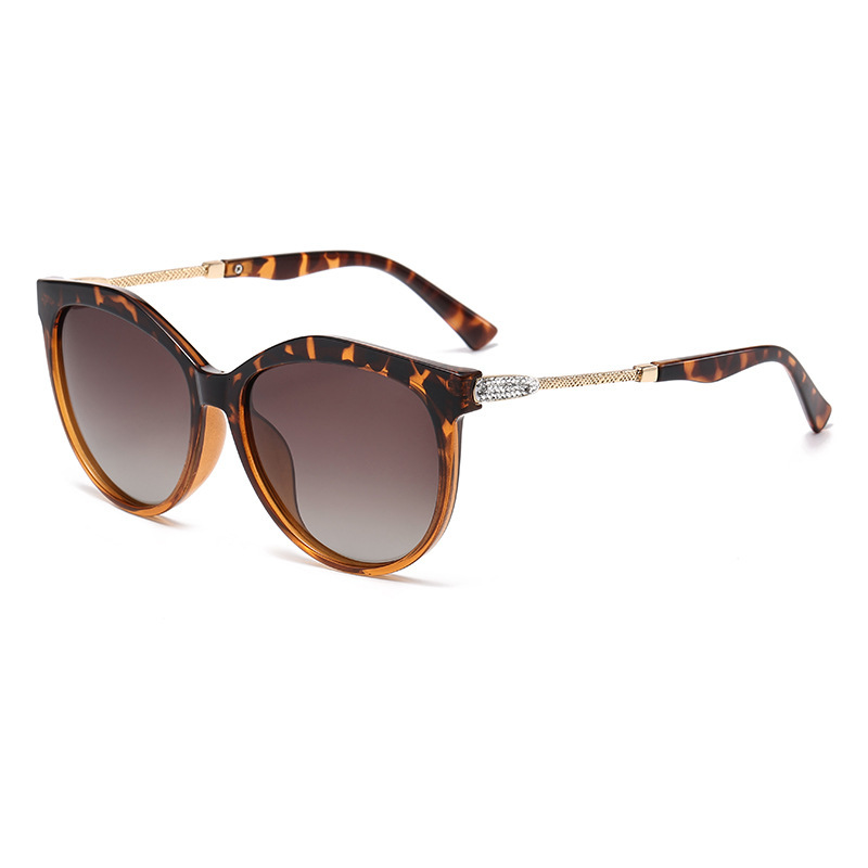 Women's Cat-Eye Polarized Sunglasses, Rhinestone Tortoiseshell Fashion Eyewear with Brown-Amber Lenses, UV Protection Sun Glasses for Everyday Wear, B - view 6