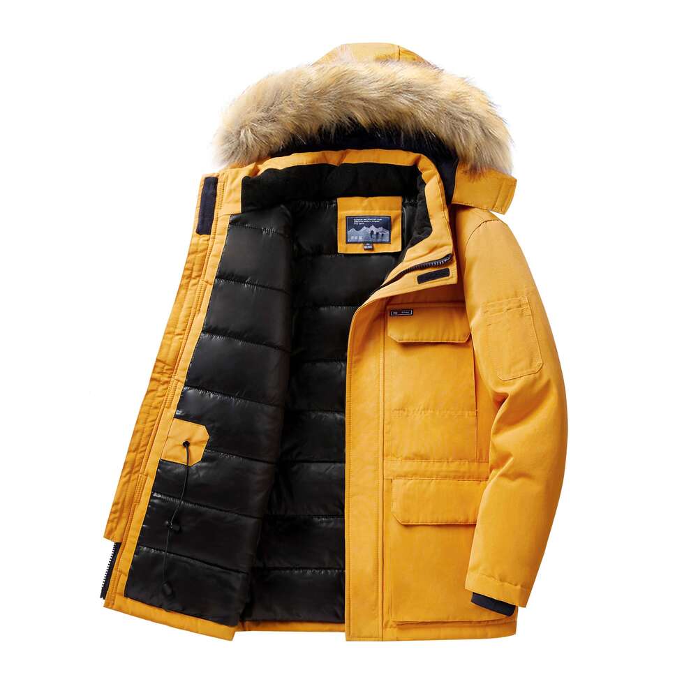 -30 Degree Winter Jacket Men Down Cotton Parkas Mid-length Large Fur Collar Male Thicken Coat Snow Overcoat Parka W260626 - view 1