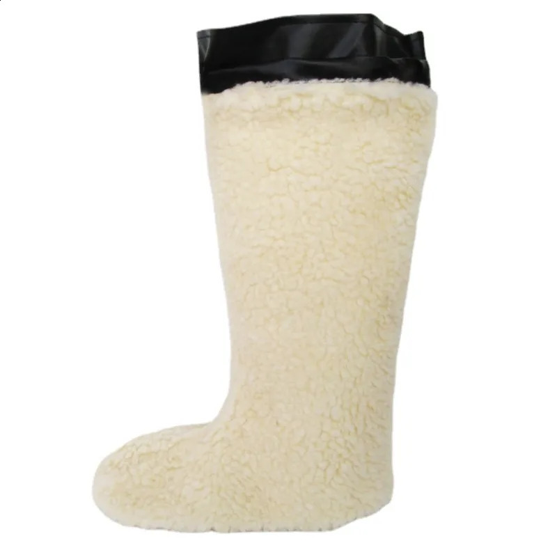Oversized Mens Knee-High Rain Boots with Fleece Lining Cotton Cover and Warm Cotton Sock Liner Sizes 46-52 260626 - view 3