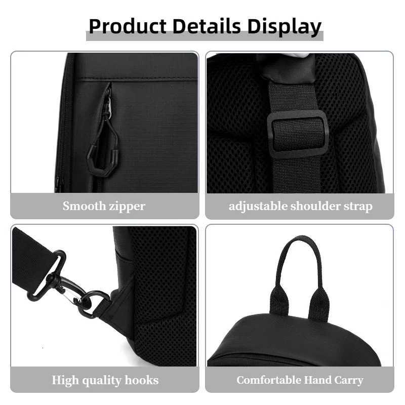 Bag Chest Fashionable Multi Multifunctional Compartment Storagemens Shoulder Bagsuitable for Daily Usesportshikingcycling M260626 - view 6