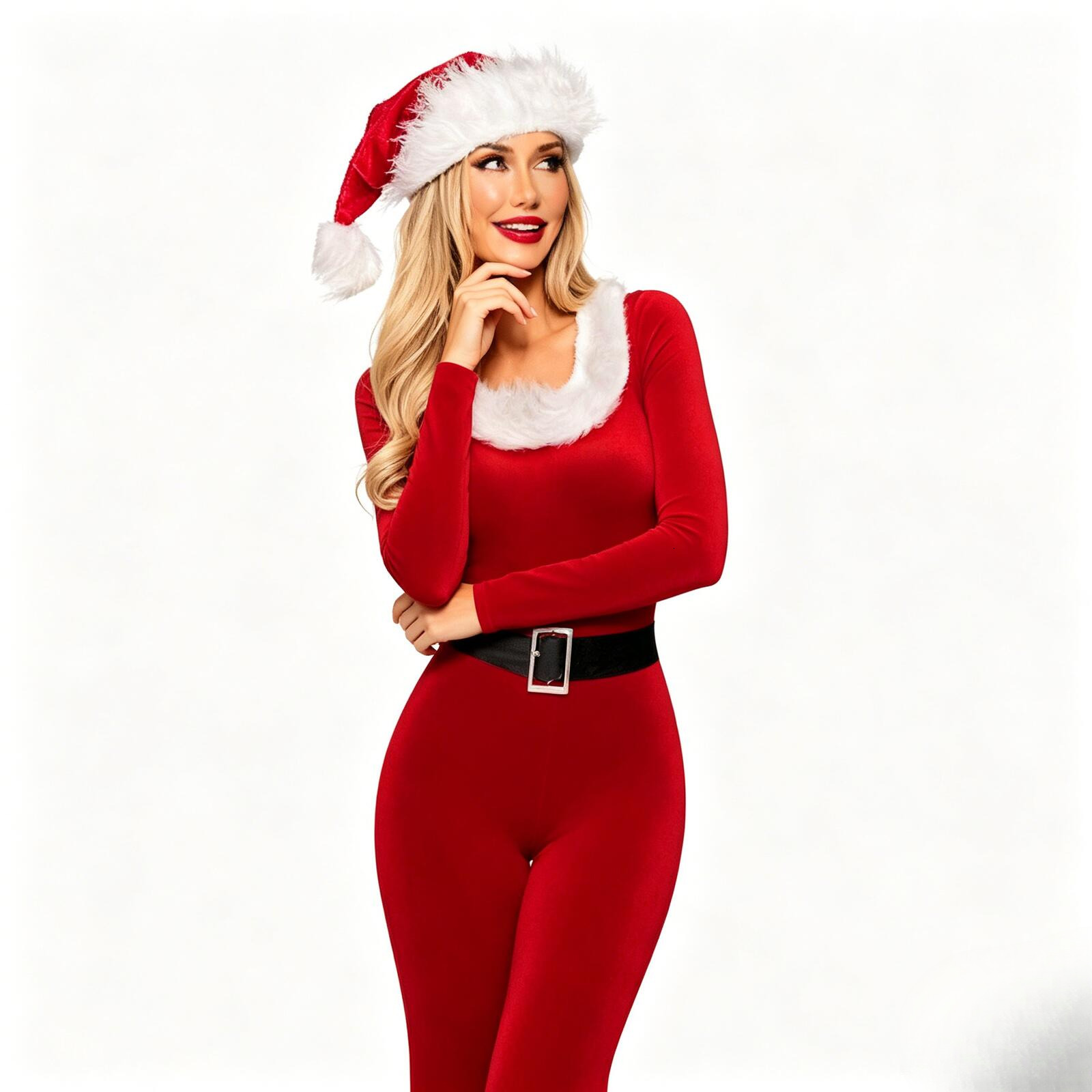 Womens Long Sleeve Jumpsuit Womens Solid Color Loose Drop Shipping Holiday Outfit One Piece For Women Daily Christmas Party Family Gathering Outfits - view 3