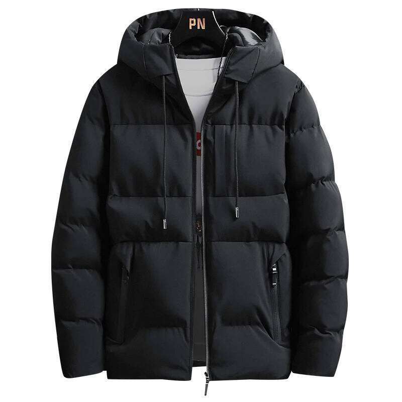Autumn and Winter Men's Hooded Warm Casual Simple Korean Version Slim Fit Cotton Coat Trend Puffer Jacket J260626 - view 6