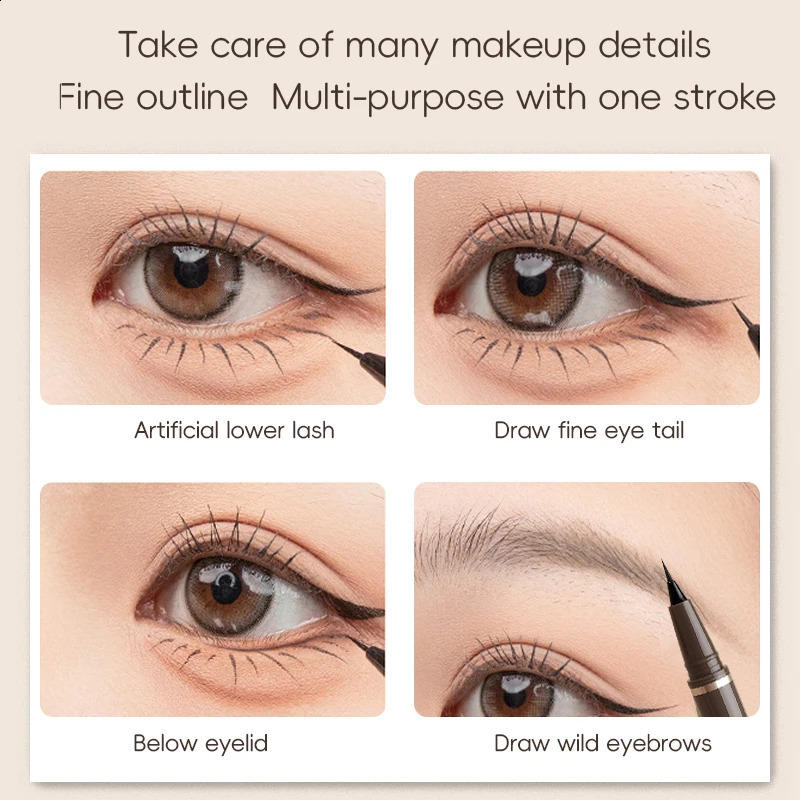Smooth Very Fine Eyeliner Pen Longacting Quickdrying Waterproof Eyeliner Pen Suitable For Beginners Girls Holiday Gifts 260626 - view 6