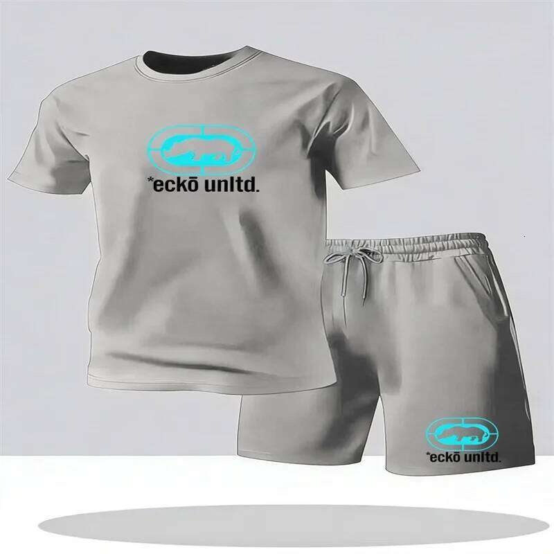 2026 New and Shorts Men's Round Neck Short Sleeve Sportswear Summer Casual 2-piece Set 26Y0626 - view 3