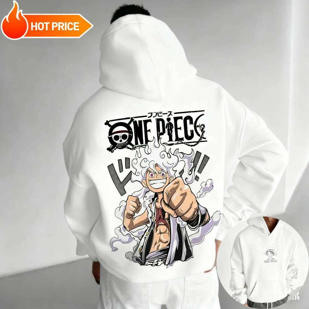 2026 New One Piece Luffy Gear5 Nika Anime Printed Sweatshirt and Women's Men's Tops Sports Y2K Hoodie W260626