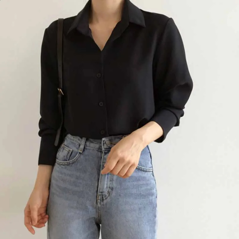 Women Shirt Classic Chiffon Blouse S4XL Plus Size Loose Long Sleeve Lady Simple Style Tops Female Clothes Blusas 6830 260626 - view 4