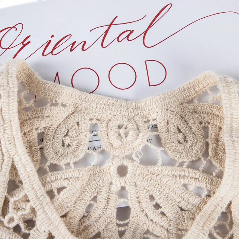 Hollow Crochet Lace Detachable Collar Shawl O-Neck Doll False Collar Shirt Women Hollow Crochet Lace Detachable Collar 260625 - view 5