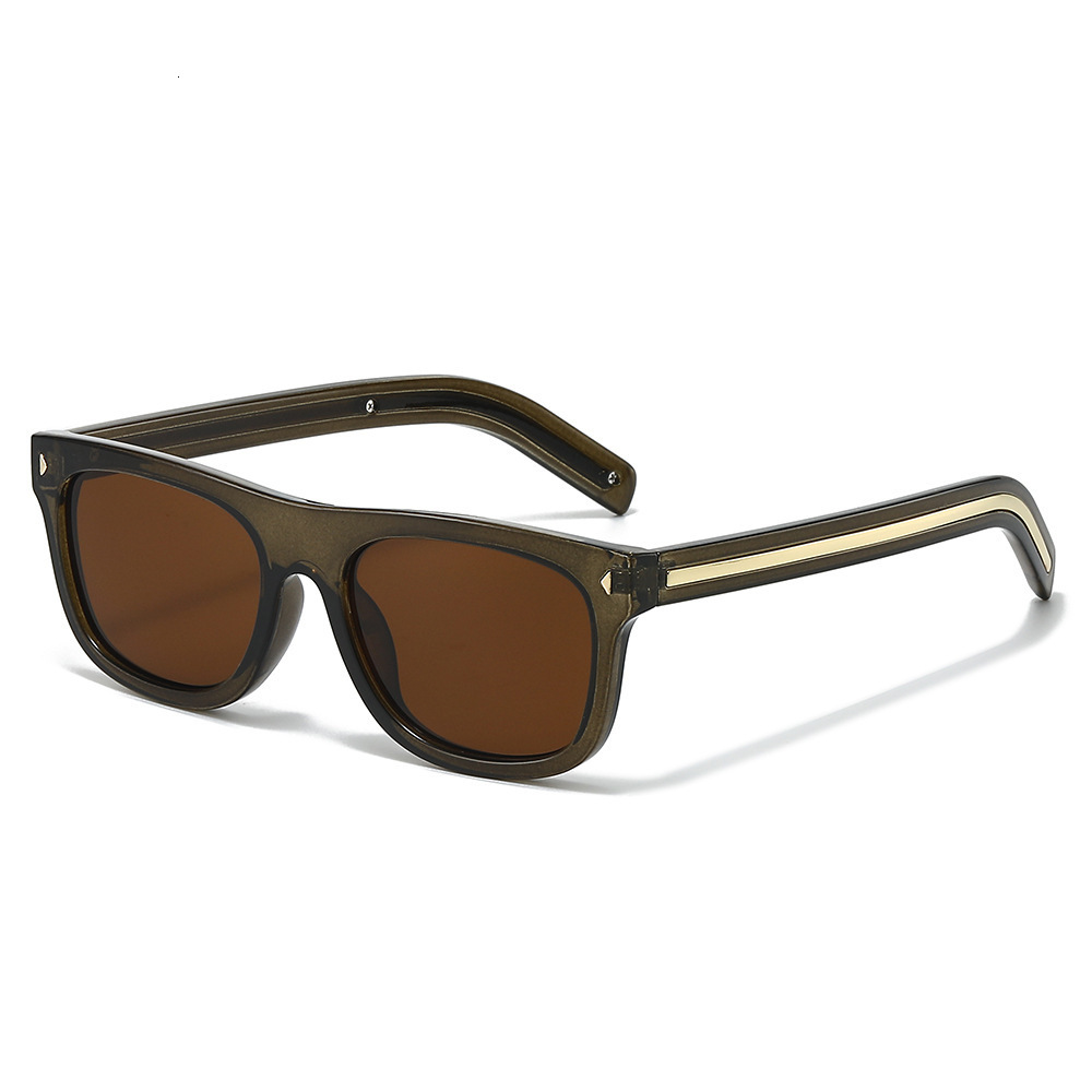 2026 New Style Square Sunglasses, Fashionable Metal Single-Line Decoration, Ins-Style Sunglasses For Men And Women - view 1