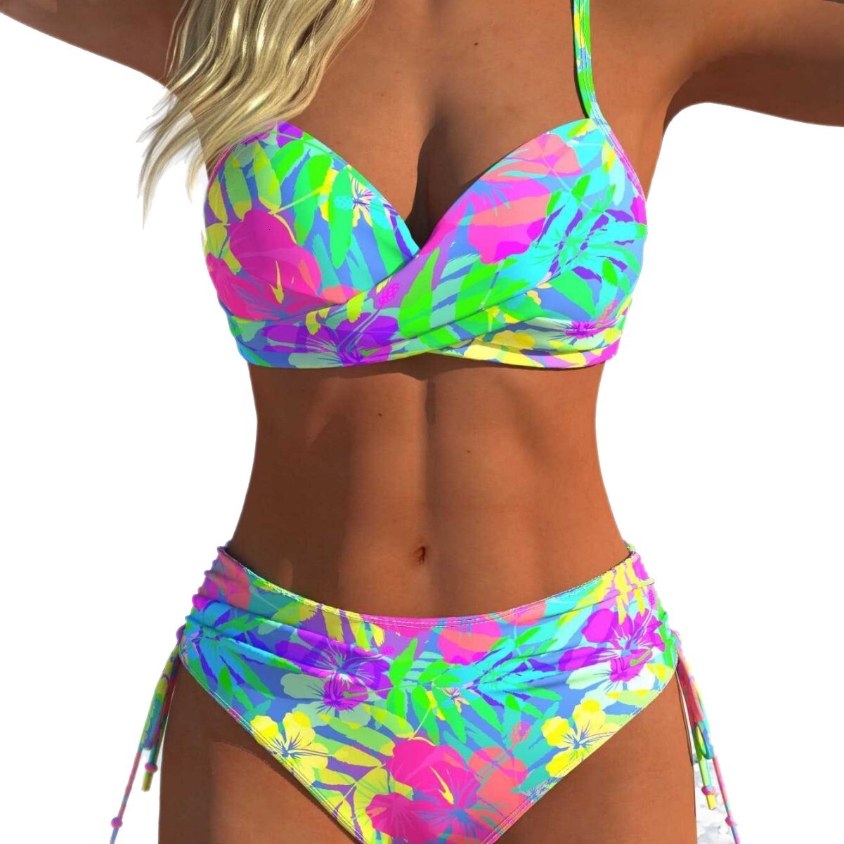 2026 New Women's Two-Piece Bikini Set, Casual, Sexy, Slimming, Summer Beach Vacation Surfing Simple Design - view 6