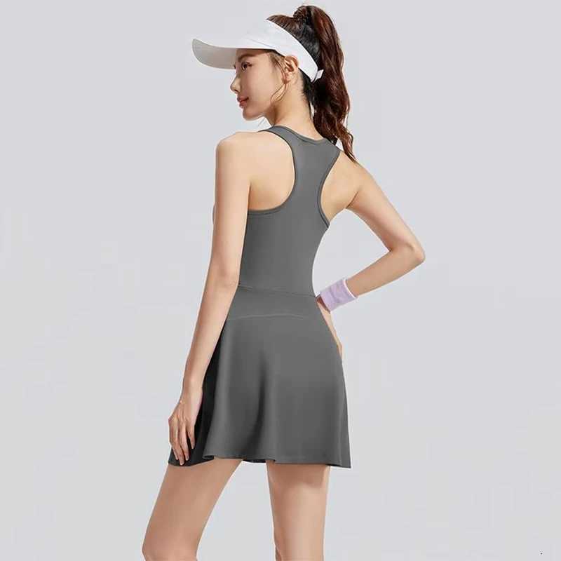Zipper New 2026 One-Piece Women Sports Dress Squat Proof Skin-Friendly Breathable Slim Fit Outdoor Running Fitness Yoga Sets M260626 - view 5