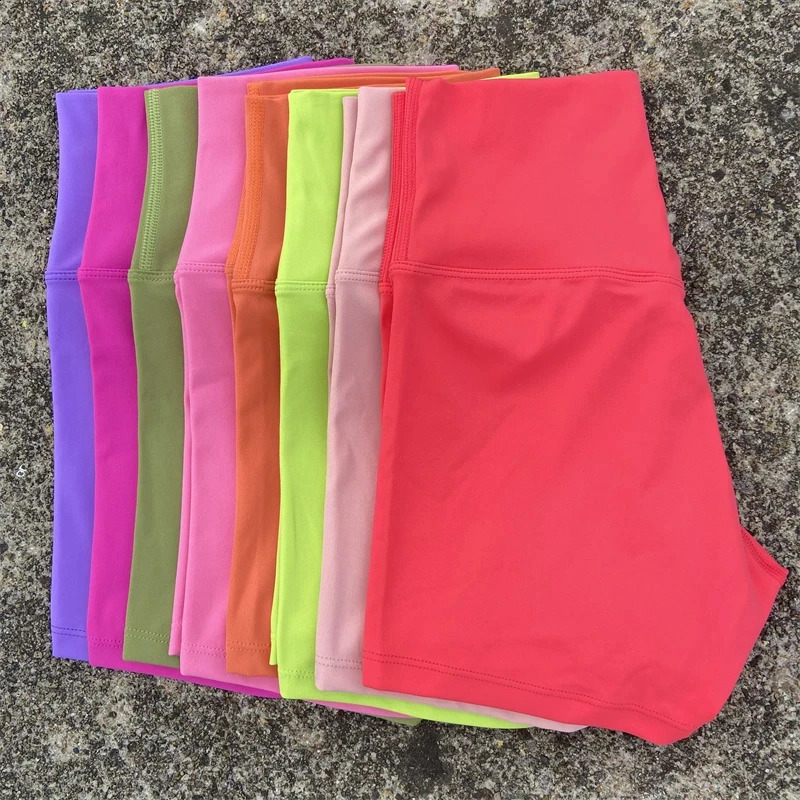 Sexy Solid Color Women Fitness Sport Short High Waist Athletic Yoga Short Leg Cycling Comprehensive Training Jogging Squat Proof 260626