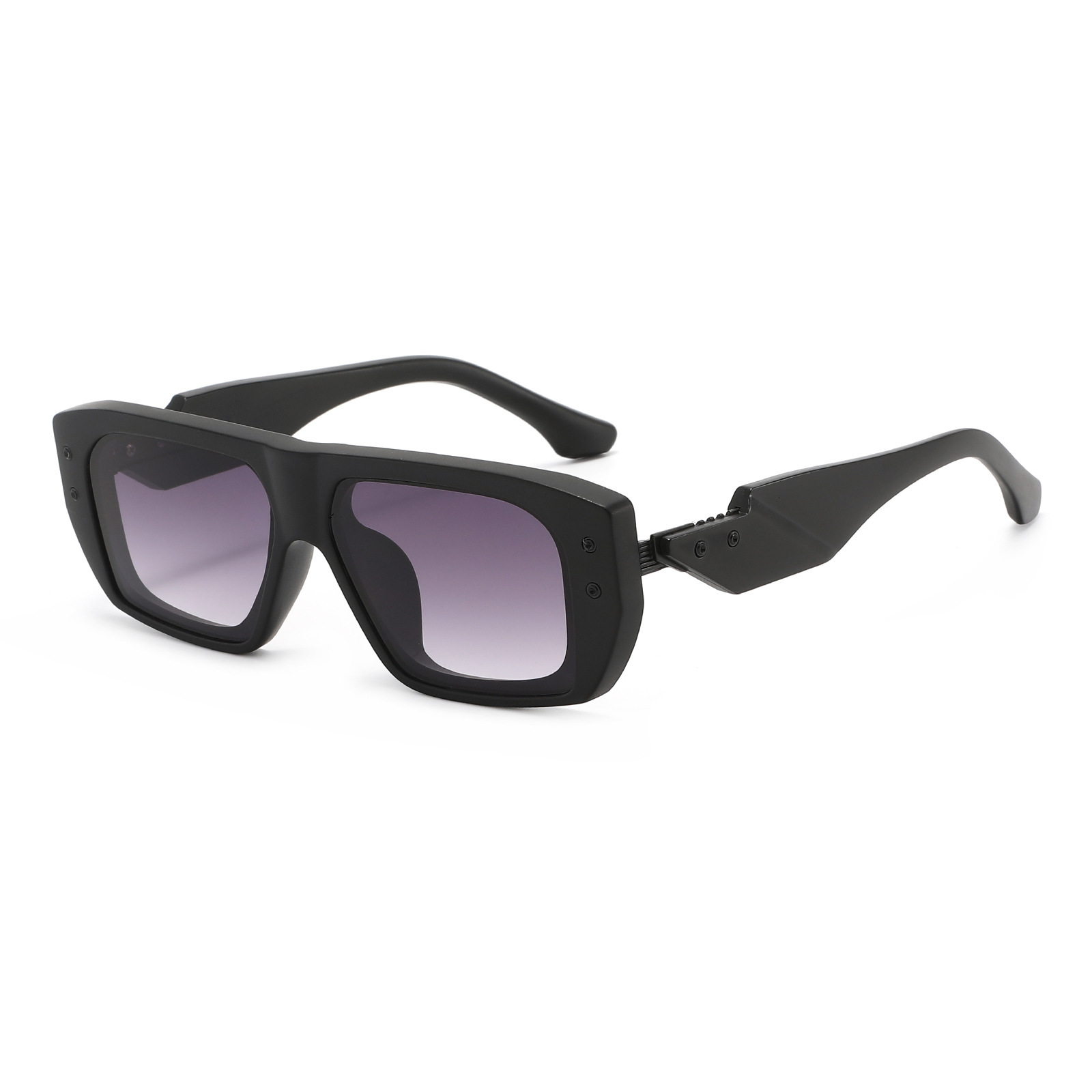 20 New Square Fashion Sunglasses, European American Style, Unique Retro Rivet Design, Trendy And High-End Men's Sunglasses - view 4