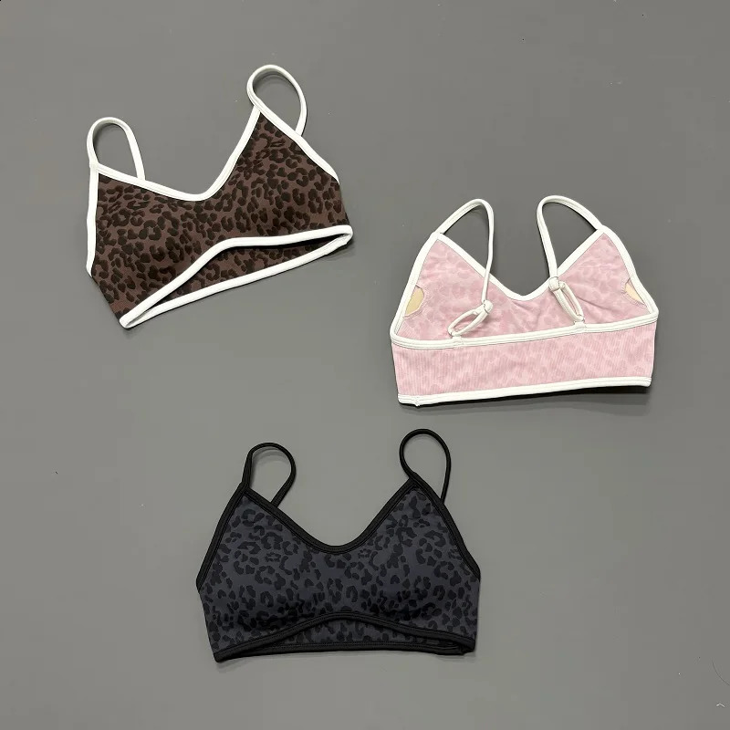 Women Leopard Print Sports Bra Wirefree Breathable Soft Comfortable Top High Support Push Up Gym Workout Yoga Fitness Bra 260626 - view 4