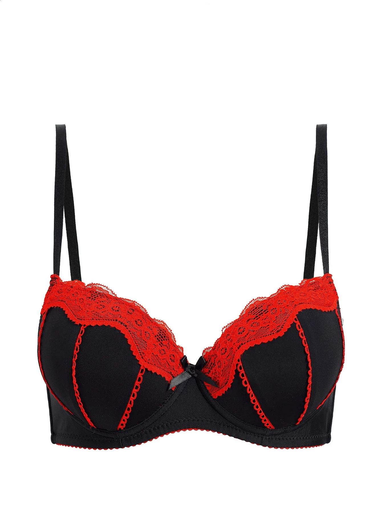 Sexy Lace Womens Bra Alluring LaceTrimmed Padding PushUp Comfortable Breathable Underwear 260626