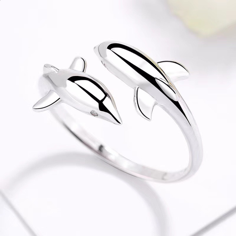 Arrivals Fashion Ladys Jewelry Animal Dolphin Bangle Statement Cuff Bracelets In Gold or Silver Color for Women Enagagement 240626