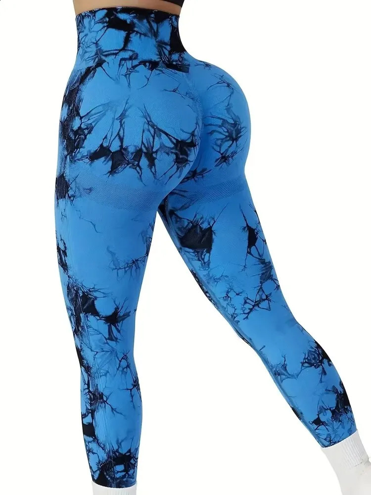 CZGUKE Tights Women Tie Dye Leggings High Waist Lifts Butt Tummy Control Push Up Seamless Yoga pants Ladies Workout Gym Clothing 260626