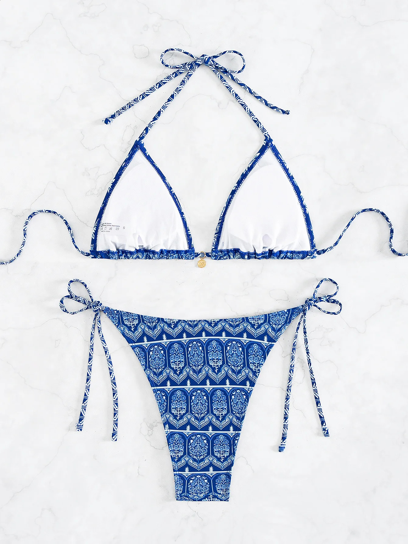 2026 Womens Bikini Set Adjustable Tie Side Bandage Swimwear HighEnd Sexy TwoPiece Bathing Suit Summer Beach Push Up 260626 - view 4