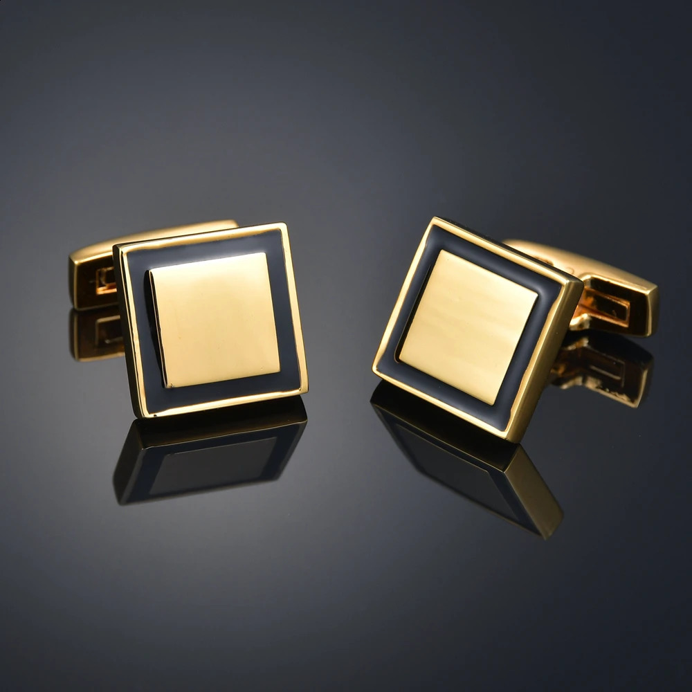 High Quality Gold Color Cufflinks Chinese Knot Maple Leaf Dear Square Music French Shirt Cuffs Suit Accessories Wedding Jewelry 260626 - view 4