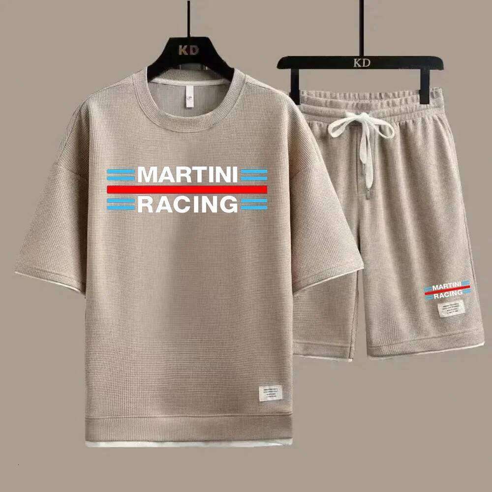Men's sportswear summer loose and comfortable Martini racing car leisure elegant T-shirt shorts set 26Y0626 - view 3