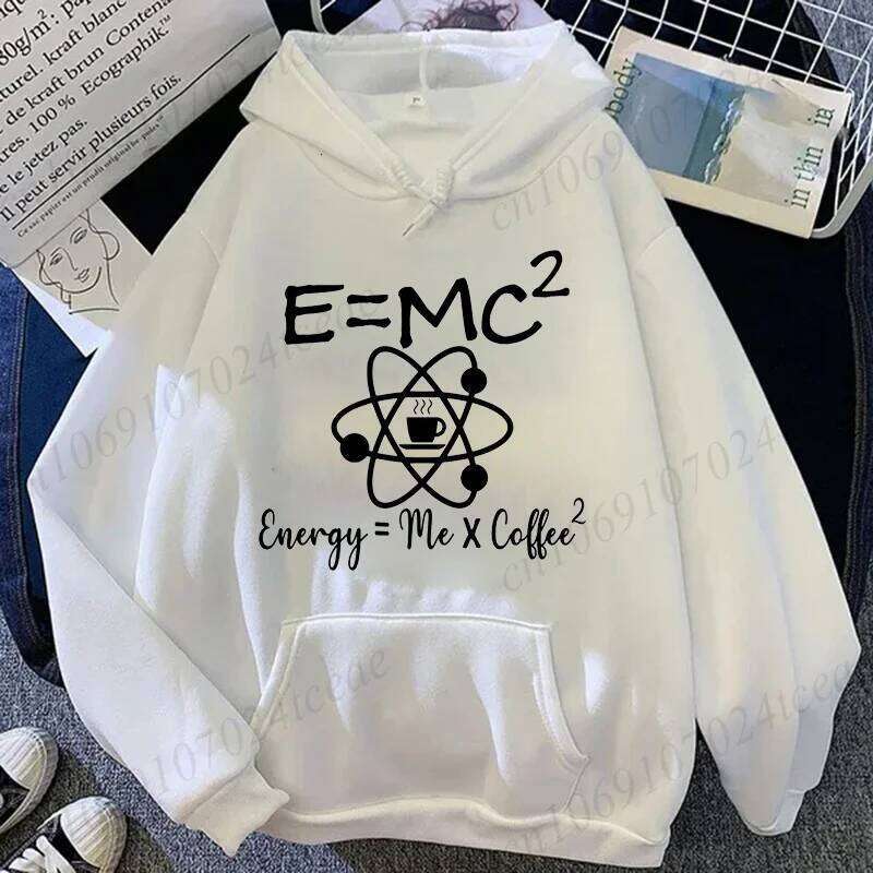 Funny E=mc2 Energy Equals Milk Times Coffee Squared Graphic Personalized Men Women Novelty Sweatshirt Fashion Hoodies W260626 - view 4