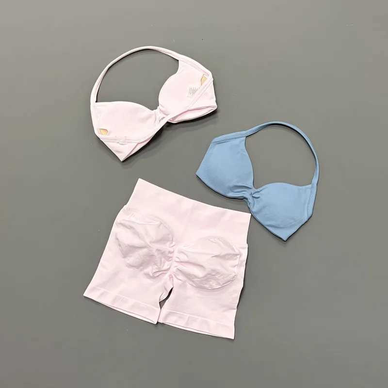 HISTELLO Sports Seamless Yoga 2PCS Set Push Up Women Bra Scrunch Butt Lift Leggings Ultra Soft Comfort Yoga Workout Wear M260626 - view 6