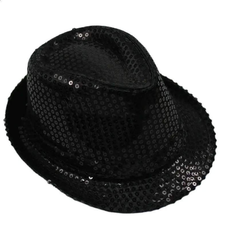 British Top Jazz Hat Bucket Hat Men Women Stage Performance Sequin Hat Shining Christmas Fedoras Party Parent Hat Hollween 260626 - view 3