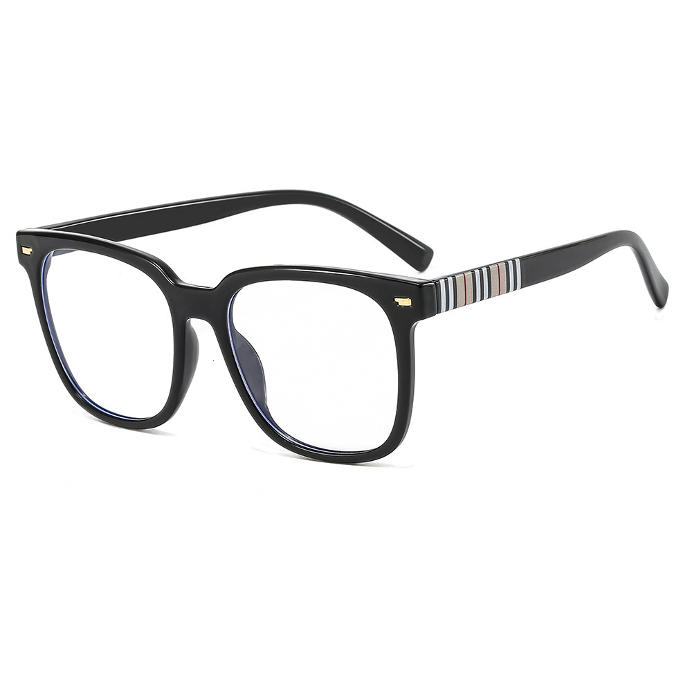 2026 Designer's New Personalized Luxury Versatile Retro Box Anti Blue Light Flat Mirror Color Collision Decoration Glasses Frame TR Full Frame Op - view 6