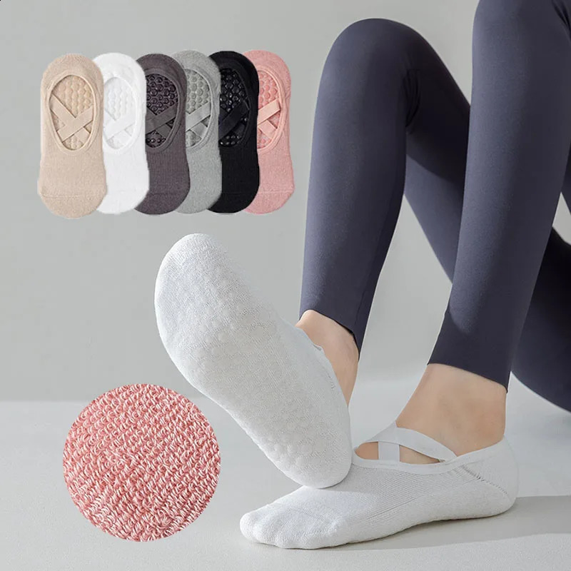 Yoga Pivot Barre Socks Women Cotton Terry Silicone Non-slip Grip Pilates Sock 260626