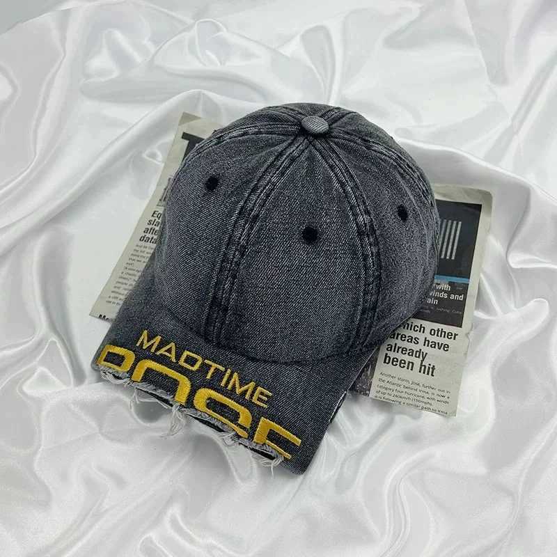 Embroidery New Letter Top Version Women Men Baseball Caps Washed Vintage Baseball Hats Unisex Casual SnapHat M260626 - view 5