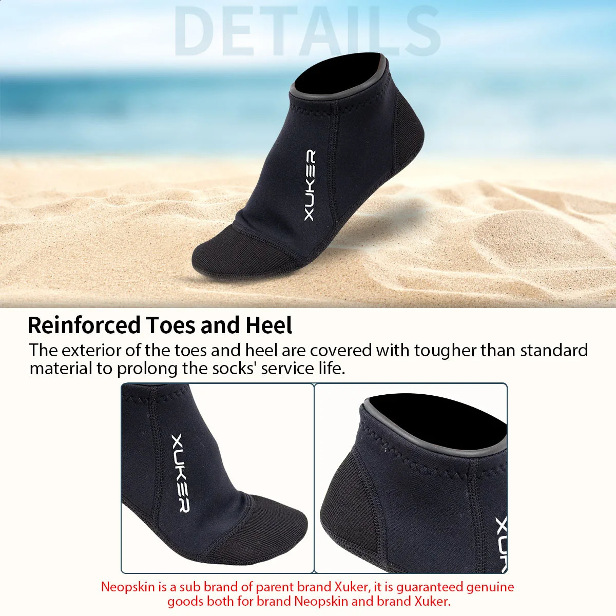3mm Neoprene Socks Beach Volleyball Diving Swimming Surfing Snorkeling Kayaking Rafting Water Booties Flatlock StitchesLow Cut 260626 - view 6
