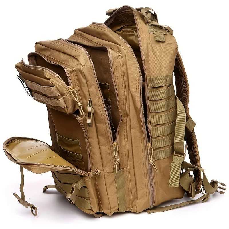 Backpack 50L Military Stronger Work Resistant and Heavy Duty 3 Day MOLLE Bug Out BagGift outdoor multi-functional carabiner M260626 - view 7