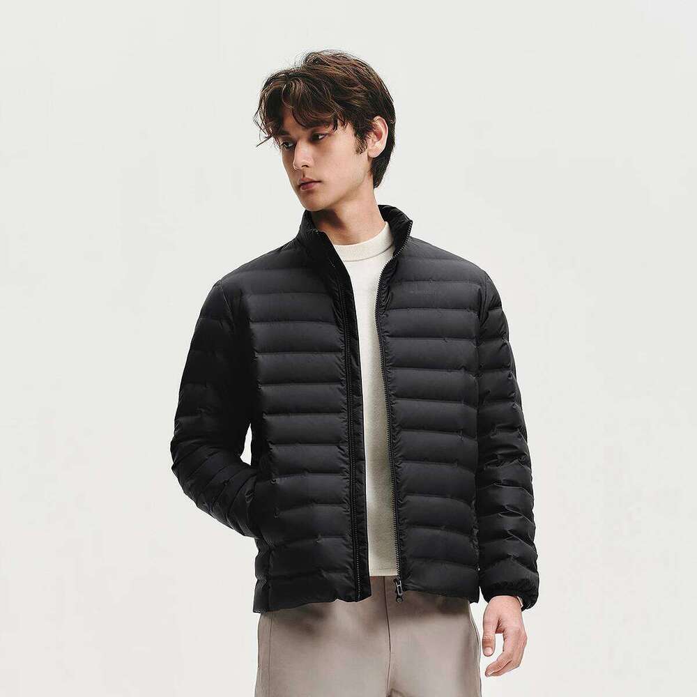 Lightweight Down Jacket Men Stand Collar Windproof Elastic Cuff Asian Fit With Pockets Smooth Zipper Winter Coat Bosideng W260626 - view 6