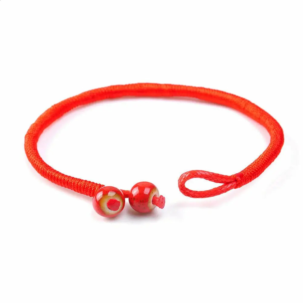 Lucky Beads Red String Bracelet Women Men Handmade Amulet Cord Kabbalah Weave Bangle For Lovers 260617 - view 6