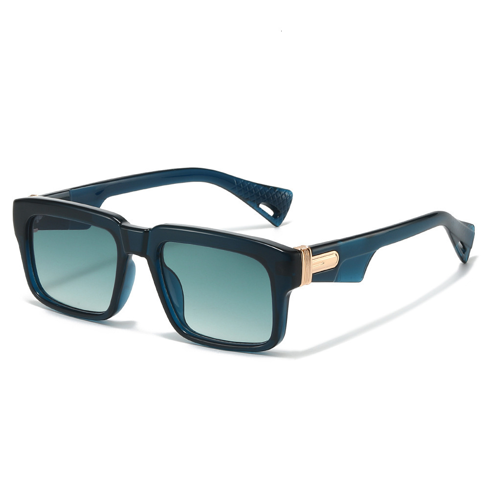 2026 New Square Frame European And American Fashion Simple Rectangular T-Design Retro Thick Sunglasses For Men - view 4