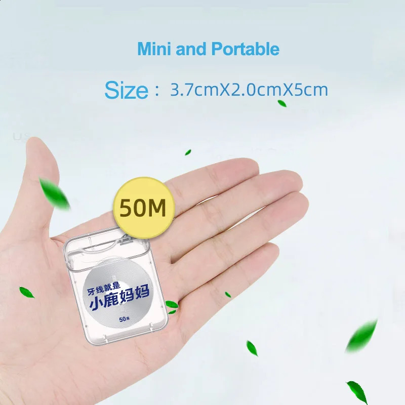 50100m PTFE Floss Mint Flosser Flat Interdental Brush Teeth Stick Oral Hygiene Clean Wire Practical Health Care 260626 - view 5