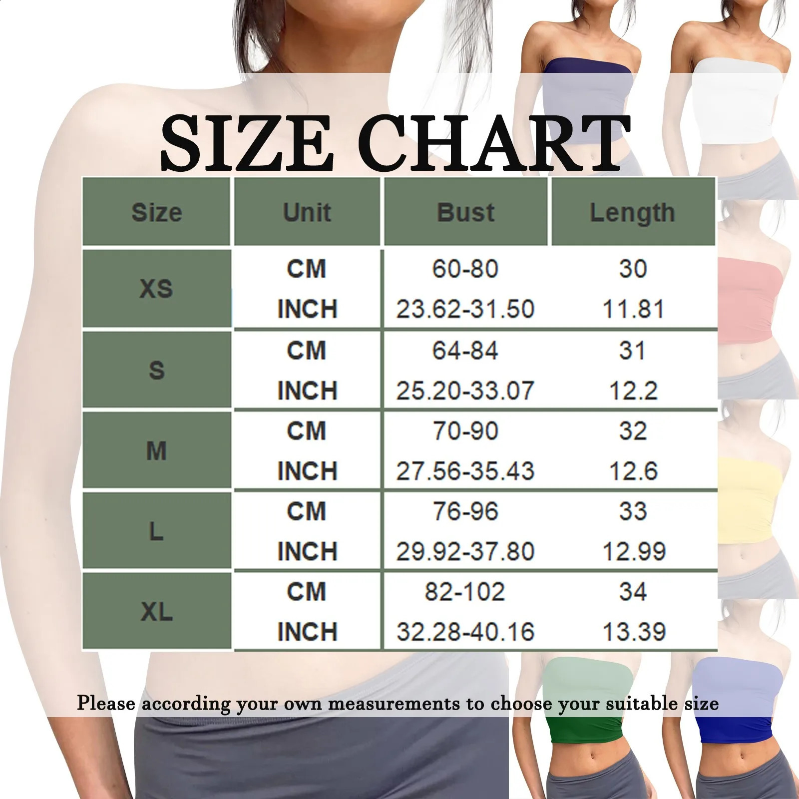 Womens Strapless Crop Tops Basic Backless Sleeveless Bandeau Cute Sexy Trend Street Fashion Classic Solid Tube 260616 - view 7