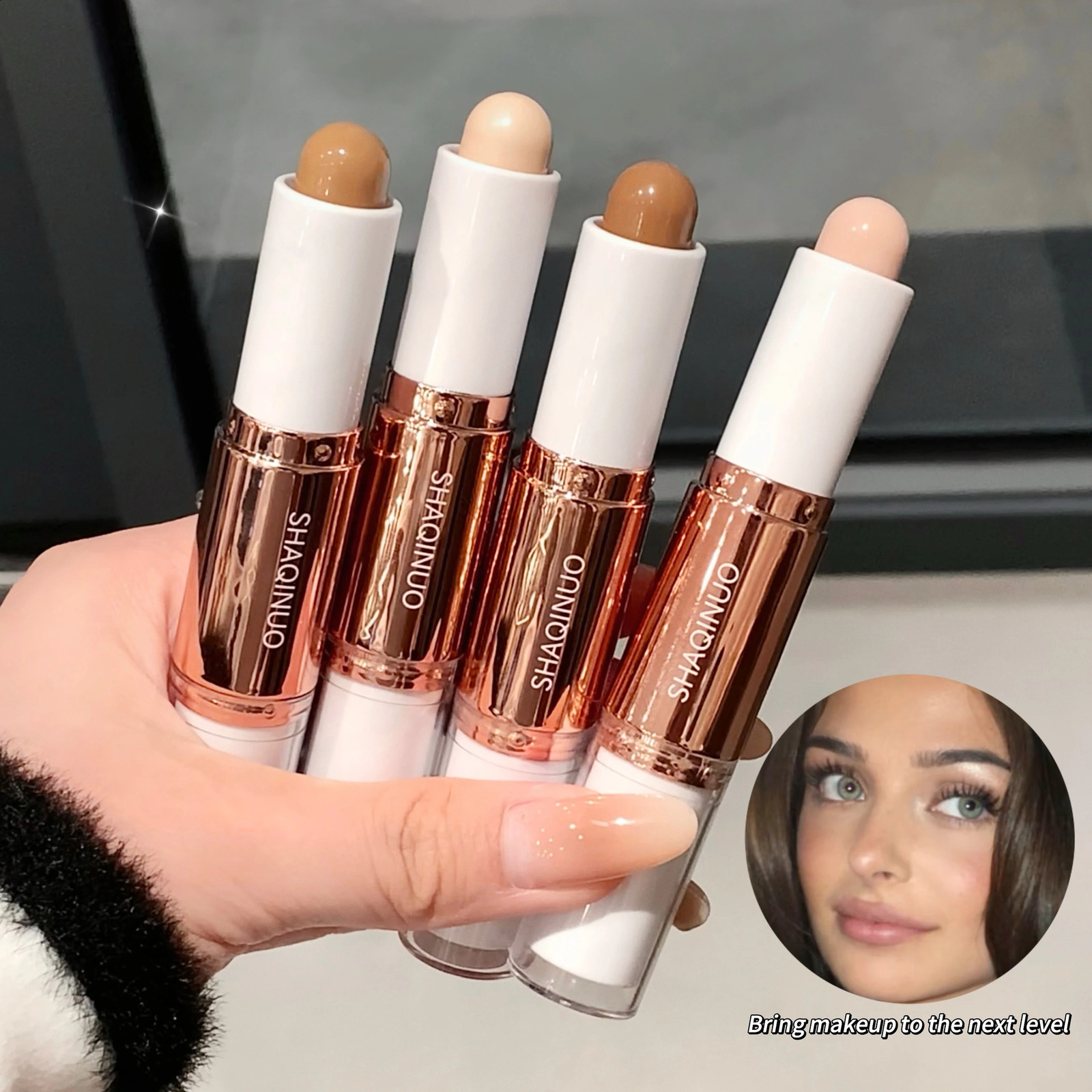 SHAQINUO 2 in 1 Dual Head Highlighter for Face Body Contour and Highlighter Stick for Face and Body 260625 - view 6