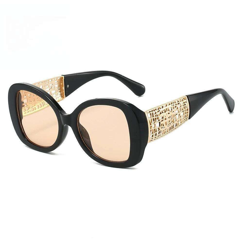 Hot Designer Fashion Women's Premium Retro Sunglasses Large Frame Metal Toad Glasses 26Y0626 - view 5
