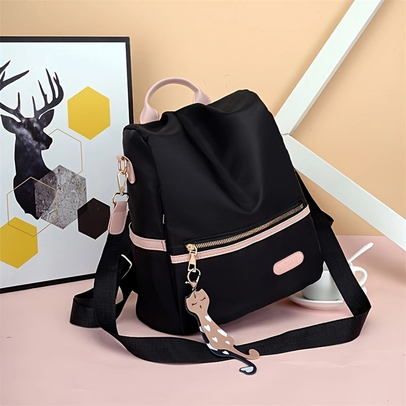 Backpack womens backpack travel antitheft oxford cloth light and fashionable versatile y260615