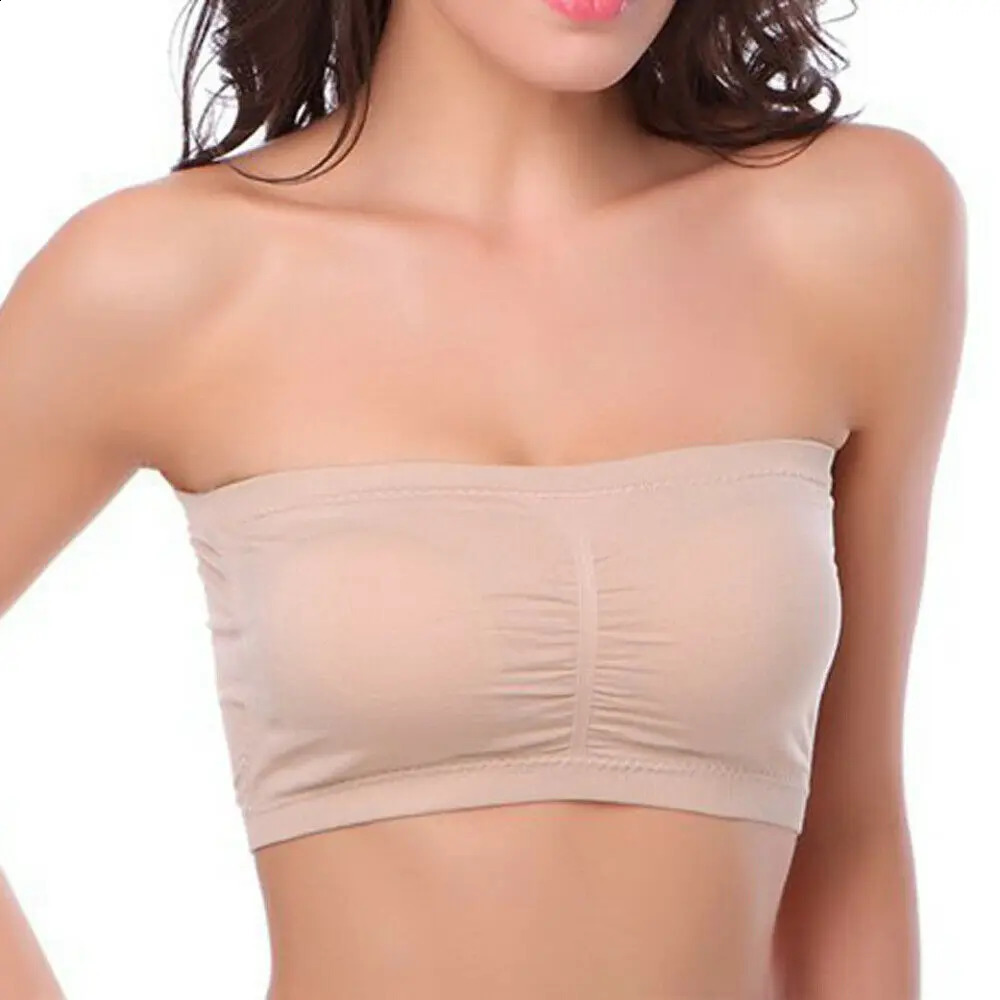 DOIAESKVE Plus Size Womens Tube Top Strapless Bra Wireless Big 5XL 6XL 260626 - view 5