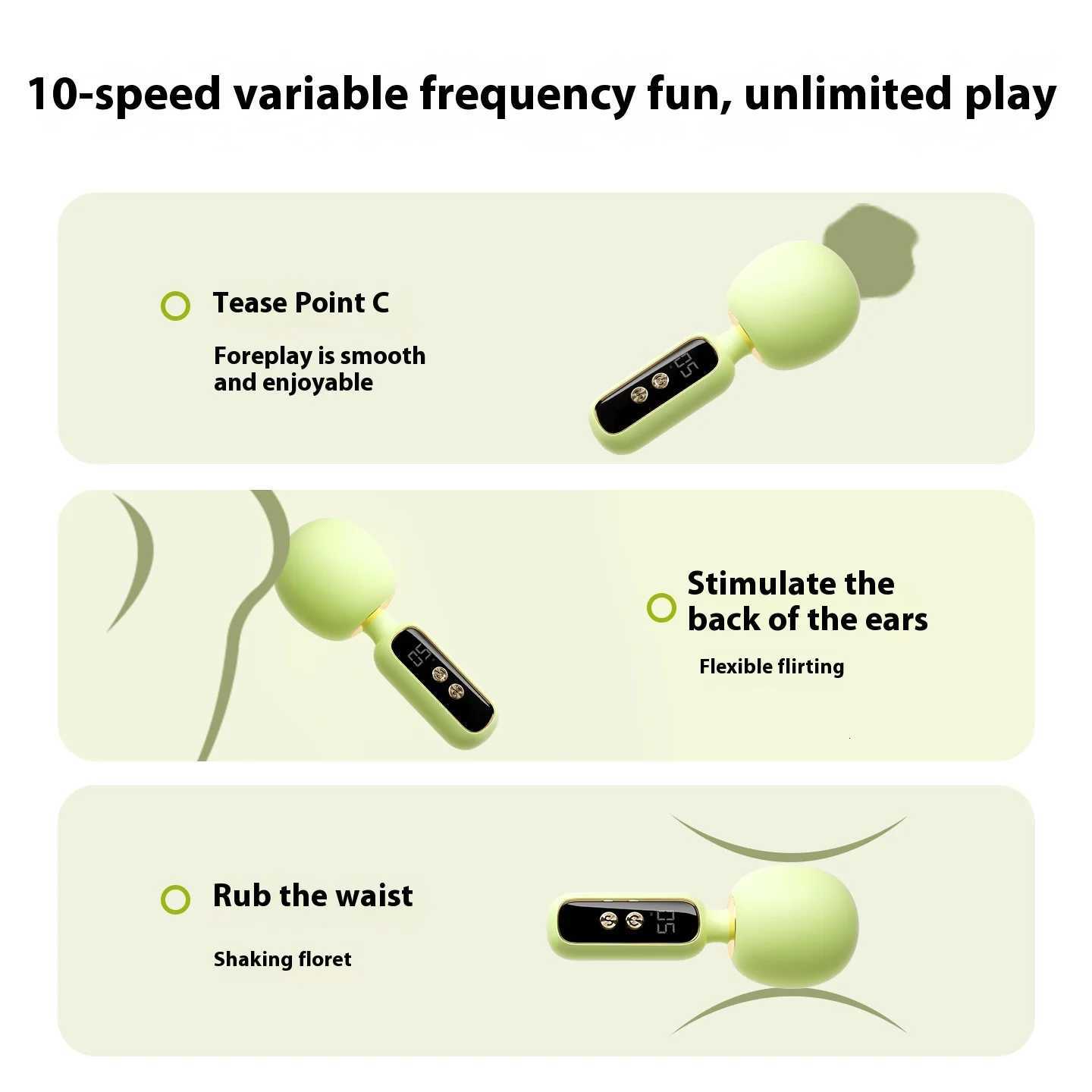 Display Mini AV Stick LCD Vibrator Women Adult Products Sex Toy Massage Stick Silicone Vibrator Clitoral Stimulation Orgasm M260626 - view 7