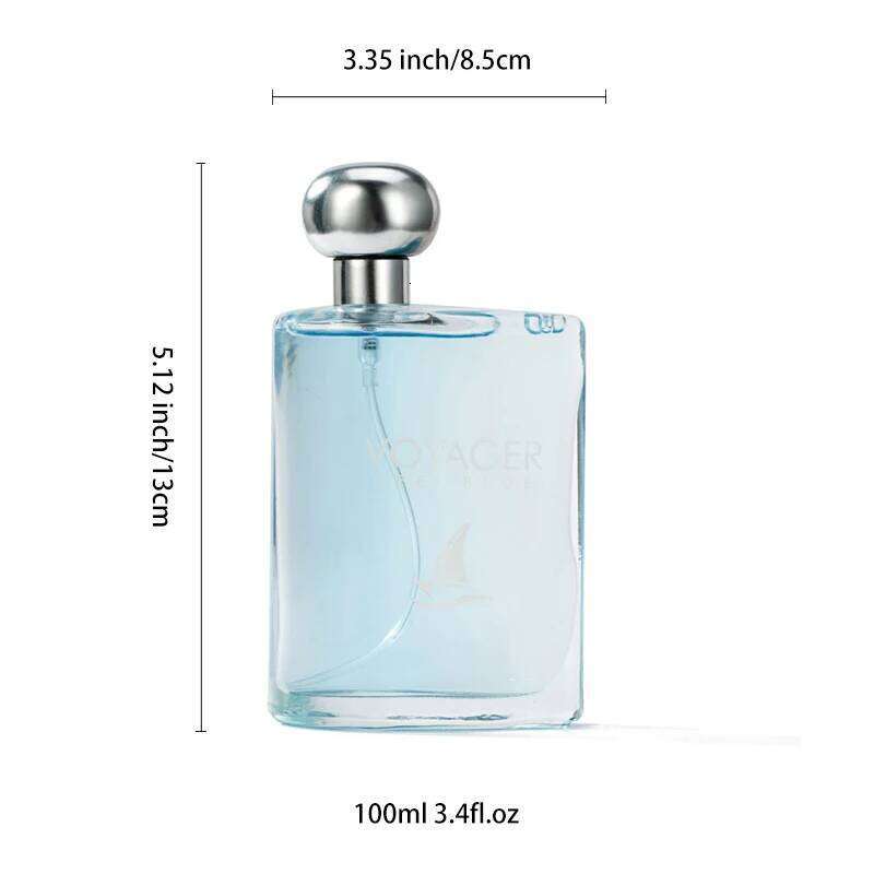 100ML 3.4FL.OZ Voyager Long Lasting Perfume Hombre, Woody Aquatic Eau de Parfum for Men, Musk Cedar Cologne Men Fragrance Spray 26L0626 - view 6