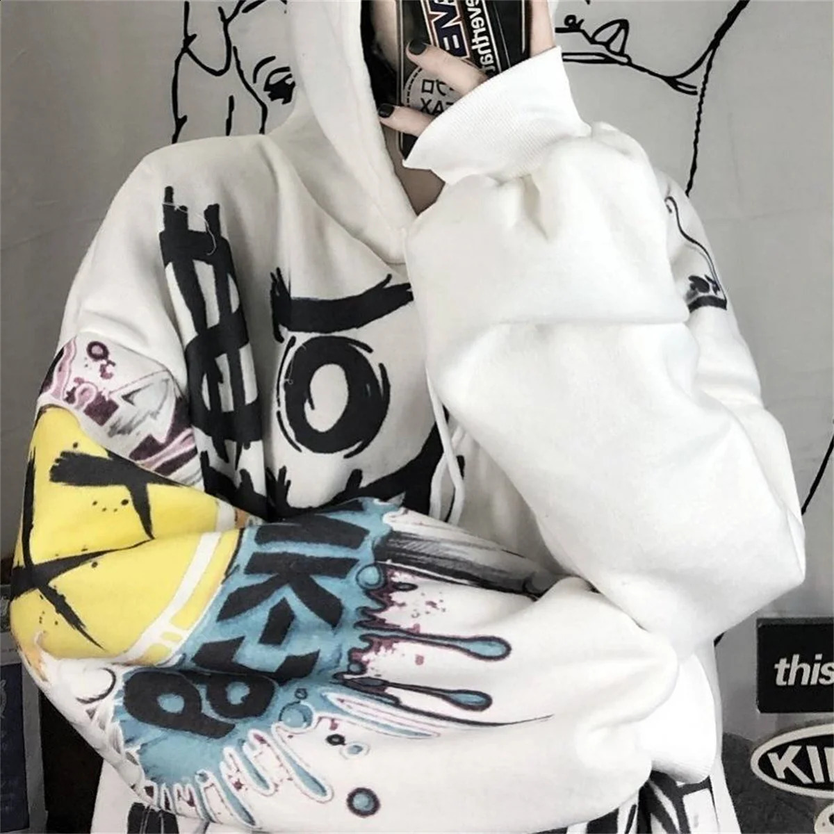 Gothic Japan Cartoon Hip Hop Hoodie Sweatshirt Oversize Women Spring Autumn Funny Punk Hoodies Tops Females Clothes Hoodie Girl 260626 - view 3