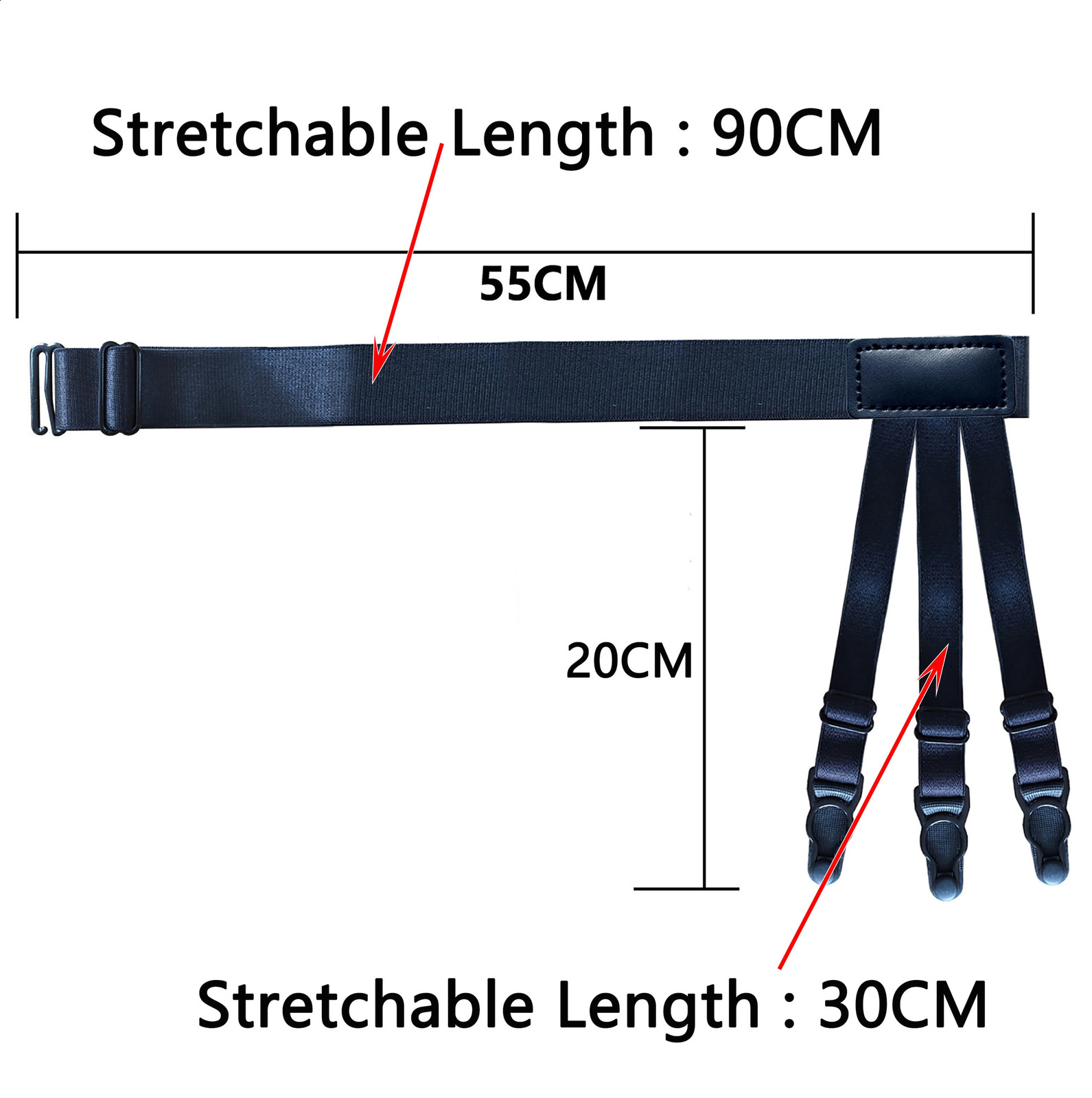 Sell Classic Black Men Shirt Stays Belt With Non-slip Locking Clips Keep Shirt Tucked Leg Thigh Suspender Business Accessory 260626 - view 7